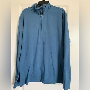 Weatherproof Vintage 1/4‎ Zip Pullover Sweater Mens XL Blue Long Sleeve